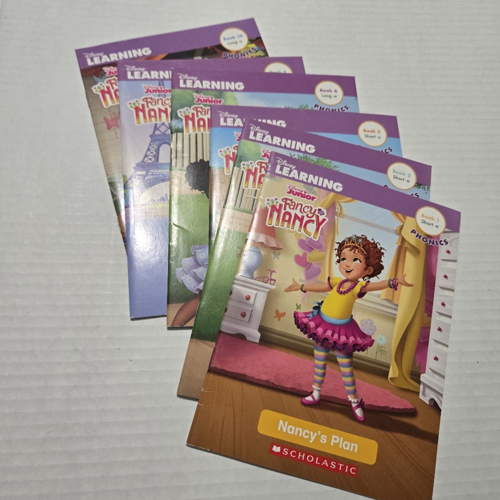 Set of 6 Disney Learning Phonics Disney Junior Fancy Nancy Reading Program Books